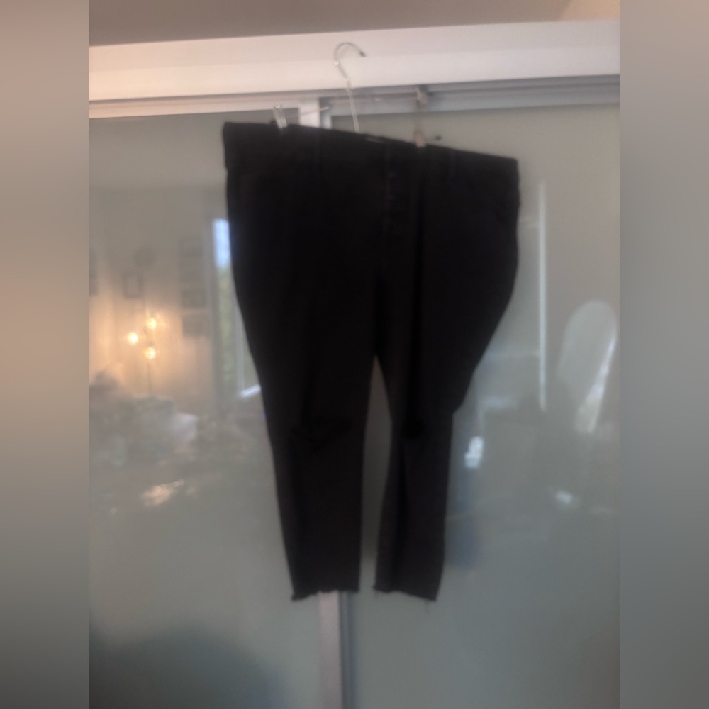 Madewell High-Rise Distressed Black Jeggings, Size 37P (20/22)